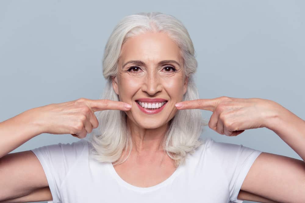 Elderly Woman With Dentures
