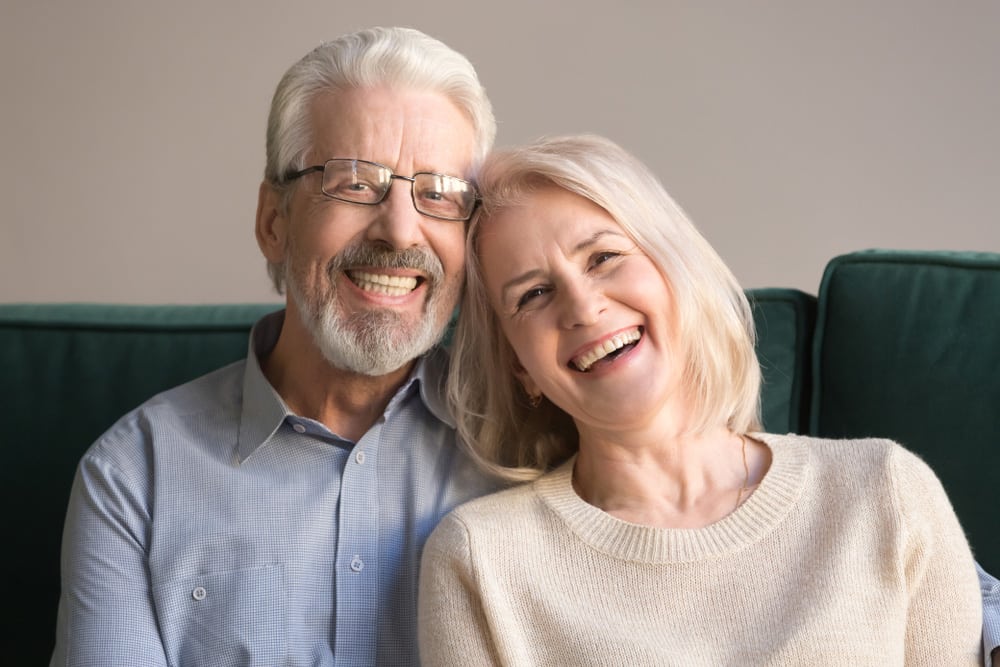 Retirees Couple With Healthy Toothy Smile